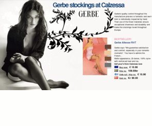 gerbe-stockings.com: Gerbe stockings from shop.CalzessaX
Calzessa has the broadest range of stockings, nylons and suspender belts (garter belts)