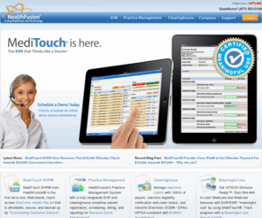 healthfusion.com: HealthFusion® : EHR, Practice Management, Clearinghouse, e-Prescribing, Mobile Apps
The customer-focused, Web healthcare software service for EHR, Practice Management, Clearinghouse, e-Rx, Mobile Apps and electronic medical solutions.