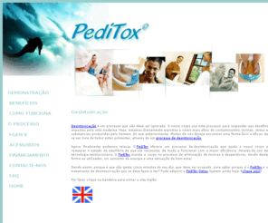 peditox.pt: Peditox: Detoxification using IGen II patented detox technology to strip your body of toxins and give you a clean bill of health. Detoxification using our unique foot spa provides stress relief through alternative medicine
Peditox: Detoxification using IGen II patented detox technology to strip your body of toxins and give you a clean bill of health. Detoxification using our unique foot spa provides stress relief through alternative medicine