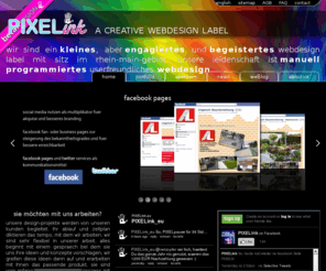 pixelink.eu: PIXELink webdesign, handcodiertes webdesign in css mit logo development suchmaschinenoptimiert
kleines, flexibles webdesign label aus dem rhein-main gebiet, mit grossem spass an manuell codiertem webdesign, logo development, flash content und professionellem printdesign, suchmaschinenoptimiert