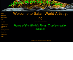 safariworldartistry.com: Safari World Artistry Home Page
Taxidermy. taxidermist, African Taxidermy, African Art, Safari Taxidermy