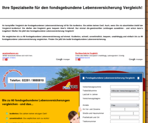 fondsgebundene-lebensversicherung-vergleich.de: Fondsgebundene Lebensversicherung Vergleich
Fondsgebundene Lebensversicherung Vergleich. Bis zu 60 fondsgebundene Lebensversicherungen im Online-Vergleich. Ihre fondsgebundene Lebensversicherung.