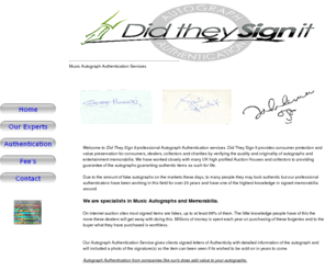 didtheysignit.com: Autograph Authentication
Professional Autograph Authentication Services