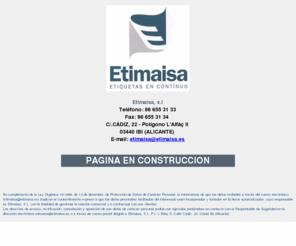 etimaisa.es: ETIMAISA: Etiquetas en contínuo
