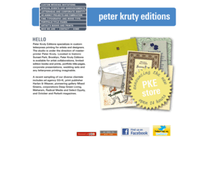 peterkrutyeditions.com: Peter Kruty Editions: fine letterpress printing and custom invitation design
Located in Brooklyn, New York for over a decade, master printer Peter Kruty and crew produce the finest in custom letterpress wedding invitations, letterpress business cards, social stationery, letterhead, artist's books and other highly specialized letterpress projects.