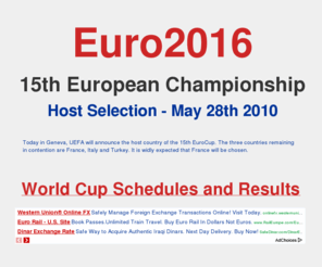 2016euro.net: Euro2016
EURO 2016 | 15th European Championship for National Football Teams