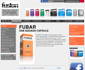 insaneenergy.com: FUSION BODYBUILDING’s FUBAR – the pre-workout supplement to help train insane
Fubar by Fusion Bodybuilding is the ultimate pre-workout supplement to help you train insane so you can build insane muscle.