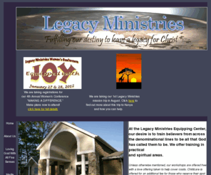 legacyministries.info: Legacy Ministries
Legacy Ministries founded by Tammy B.Melton