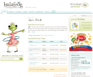 hulafrogs.com: Hulafrog - Local Things for Kids to Do
Hulafrog is your guide to life with kids in the greater Red Bank area. Find local family-friendly events, and kids' classes, camps, teams and places to go on Hulafrog.  From events, like parades and festivals, to classes, including arts and crafts and karate, Hulafrog is your resource for local things for kids to do in the greater Red Bank area of Monmouth County, NJ. 