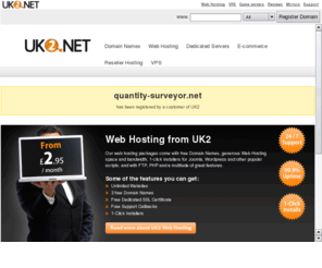 quantity-surveyor.net: FREE DOMAIN NAMES
UK2NET UK2.NET UK'S FREE DOMAIN NAMES