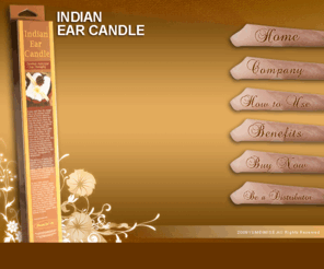 indianearcandle.net: Indian Ear Candle
Indian Ear candle, also called ear coning or thermal-auricular therapy, is an alternative medicine practice to improve general health and well-being by lighting one end of a hollow candle and placing the other end in the ear canal.