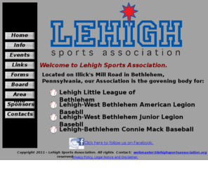 lehighsportsassociation.org: Lehigh Sports Association - Home Page
The Offical Home of Lehigh Sports Association, located in Belthlehem, Pennsylvania.  We are the home of Lehigh Little League.