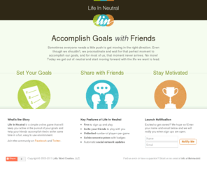 lifeinneutral.com: Life In Neutral | Accomplish Goals with Friends
The fun and easy way to accomplish goals with friends. Sign up and play for free!