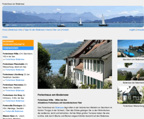 ferienhaus-schweiz.org: Ferienhaus am Bodensee
Gemütliche Ferienunterkünfte am Bodensee (in Deutschland, Österreich und der Schweiz). Familienfreundlich, mit aktuellen Reise-Infos und Fotos zur Region