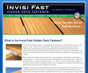 invisideck.com: Invisi-Fast Hidden Deck Fastener
