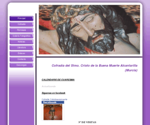 cristobuenamuerte.es: Principal - COFRADIA STMO. CRISTO DE LA BUENA MUERTE
Cofradía del Santísimo Cristo de la Buena Muerte de Alcantarilla (Murcia)