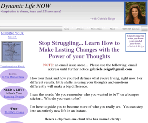 dynamicrelationshipsnow.com: Create the Life that Fits You with Gabriele Reign
Dynamic Life Now, Create the Life That Fits You with Gabriele Reign, YouTube Video, Uplifting,  Seekers, Transformational, Dreams