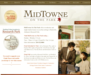 midtowne.info: MidTowne On The Park :: Huntsville Home Builder, Huntsville Real Estate
Community offering Townhomes and Single Family Homes near Research Park in Huntsville, Alabama
