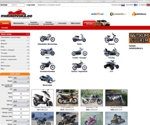 mototehnika.ee: mototehnika.ee - kasutatud ja uus mototehnika
Mototehnika.ee - Eesti suurim mototehnika ostu-müügi kuulutuste andmebaas. Mootorrattad, rollerid, bikeid, chopperid, krossimootorrattad, ATVd, mootorsaanid, foorum jpm.
