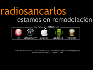 radiosancarlos.cl: ::: RADIO SAN CARLOS DE CHONCHI ::: Una Radio de Hoy - Inicio
Radio San Carlos de Chonchi, primera radio emisora de la ciudad de los tres pisos