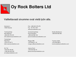 rockbolters.com: Oy Rock Bolters Ltd
