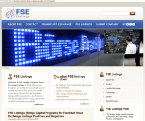 sgxlistings.com: FSE Listings
FSE Listings completes listings and IPOs of companies on the Frankfurt Stock Exchange. FSE Listings Inc has more listings than any other firm.