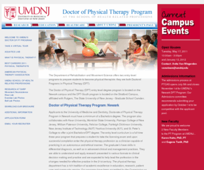 umdnjphysicaltherapy.com: Welcome to UMDNJ's PT Program
