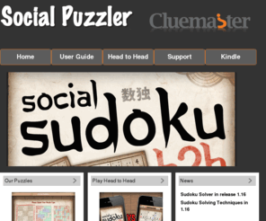 puzzlesensei.com: Social Puzzler - Social Sudoku, Kakuro, Jigsaw Sudoku, Killer Sudoku, iPhone, Sudoku Solver
description