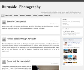 burnsidephoto.com: Burnside Photography
Travis Burnside provides photography services in Boise, Idaho and surrounding areas.