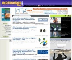 electronique-mag.com: Electronique Mag - Sommaire
Version online du journal Electronique Mag : toute l'actualité dans les domaines de l'électronique, l'assemblage, la fabrication des circuits imprimés, la micro électronique et les circuits hybrides et hyper fréquence.