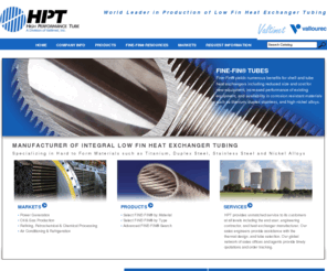 highperformancetube.mobi: Low Fin Heat Exchanger Tubing: High Performance Tube: Martinsville, NJ
Fine-Fin?yields numerous benefits for shell and tube heat exchangers including reduced size and cost for new equipment, increased performance of existing equipment, and availability in corrosion resistant materials such as titanium, duplex stainless, and high nickel alloys.