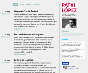 patxilehendakari.org: Patxi López
Blog personal del Lehendakari Patxi López