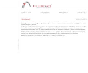 leadersgate.com: Leadersgate - for talented business leaders and top executives only
Leadersgate - for talented business leaders and top executives only