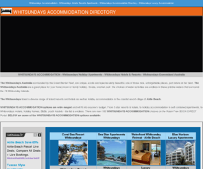 whitsundays-accom.com: Whitsundays Accommodation | Whitsundays Hotels Resorts | Whitsundays Apartments
Whitsundays Accommodation - Whitsundays Hotels Resorts Apartments - Whitsundays Accommodation Directory - Whitsundays Luxury Accommodation