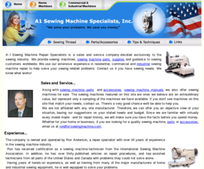 a1sewingmachine.com: A1 Sewing machine repair,sewing machine parts,industrial sewing machines,sewing machine accessories,household,industrial.
sewing machine parts, DISCOUNT PARTS for most makes and models,instruction manuals, accessories, and supplies for your sewing machine
