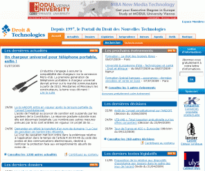 droit-technologie.org: Le portail du Droit et des Nouvelles Technologies:internet,ntic,loi,e-commerce... en France,en Belgique et en Europe
Le site de référence francophone sur le Droit et les Nouvelles Technologies de l'Information et de la communication