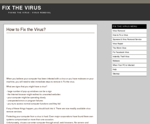 fixthevirus.com: Fix the Virus
fix the virus - virus removal