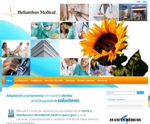 helianthusmedical.com: Inicio - HELIANTHUS MEDICAL SL
Empresa española situada en Madrid dedicada a la venta y distribución de material médico-quirúrgico a nivel nacional