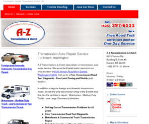 a-ztransmission.com: A-Z Transmissions & Clutch - Everett - Transmission Auto Repair Service
Everett transmission repair service in Everett, WA. A-Z Transmissions & Clutch offers transmission repair in Everett and serves the Everett metro area and Lake Stevens, Granite Falls, Marysville, Everett