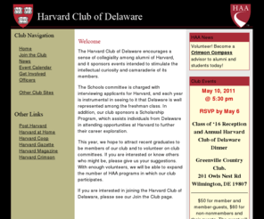 harvardde.com: Harvard Club of Delaware - Home
