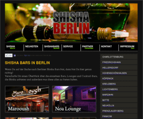 shishaberlin.de: Shisha Bars in Berlin - Übersicht der Shisha Bars, Shisha Cafes, Wasserpfeifen rauchen in Berlin. - Shisha Berlin
Übersicht der Shisha Bars und Shisha Cafes in Berlin. Alle Shisha Bars nach Bezirken (Wedding, Charlottenburg, Tiergarten, Schöneberg, Mitte, Prenzlauer Berg, Neukölln, Friedrichshain und weitere). 