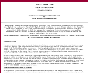 ltlclassactioninfo.com: LUBOCKI V. ZIPREALTY CLIENT SECURITY FUND NOTICE
The Hope Law Group handles debt restructuring for individuals and small businesses.