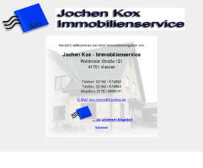 immo-canarias.biz: Willkommen auf den Seiten von Jochen Kox - Immobilienservice
Angebote von Einfamilienh&auml usern, Mehrfamilienh&auml usern, Eigentumswohnungen, Grundst&uuml cken, Auslandsimmobilien, Mietobjekten, Bautr&auml germa&szlig nahmen, Baubetreuung, D&uuml lken, Viersen, S&uuml chteln, Schwalmtal, Waldniel, Amern, Niederkr&uuml chten, Br&uuml ggen, Bracht, Nettetal 