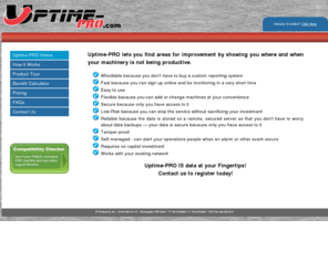 uptime-pro.org: Uptime-PRO
Uptime-PRO lets you find areas for improvement by showing you where and when your machinery is not being productive.