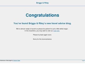 enlightened-traveler.com: Briggs & Riley » Congratulations!
What better way to help travelers than to provide great travel tools and advice, including handy luggage and packing tips, and destination information?