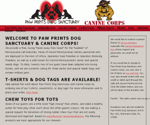 pawprintsdogsanctuary.org: Paw Prints Dog Sanctuary & Canine Corps
Paw Prints Dog Sanctuary & Canine Corps