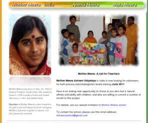 devudamma.com: Mother Meera
Mother Meera in India.Mother Meera Ashram School