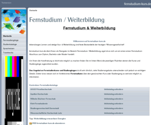 fernstudium-kurs.de: Fernstudium / Weiterbildung
Fernstudium und Weiterbildung