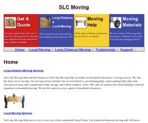 slcmoving.com: SLC Moving - Home
SLC Moving is a Utah Moving company based in Salt Lake City. We use only professional movers and offer free moving quotes. Give us a call at 888 456 7447