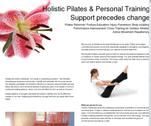 holistic-pilates-perth.com: Holistic Pilates Personal Training
We are only as flexible as the least flexible part of our body. Pilates encourages controlled and precise movements specifically designed to strengthen and lengthen the deep postural muscles that give you optimal structural alignment.